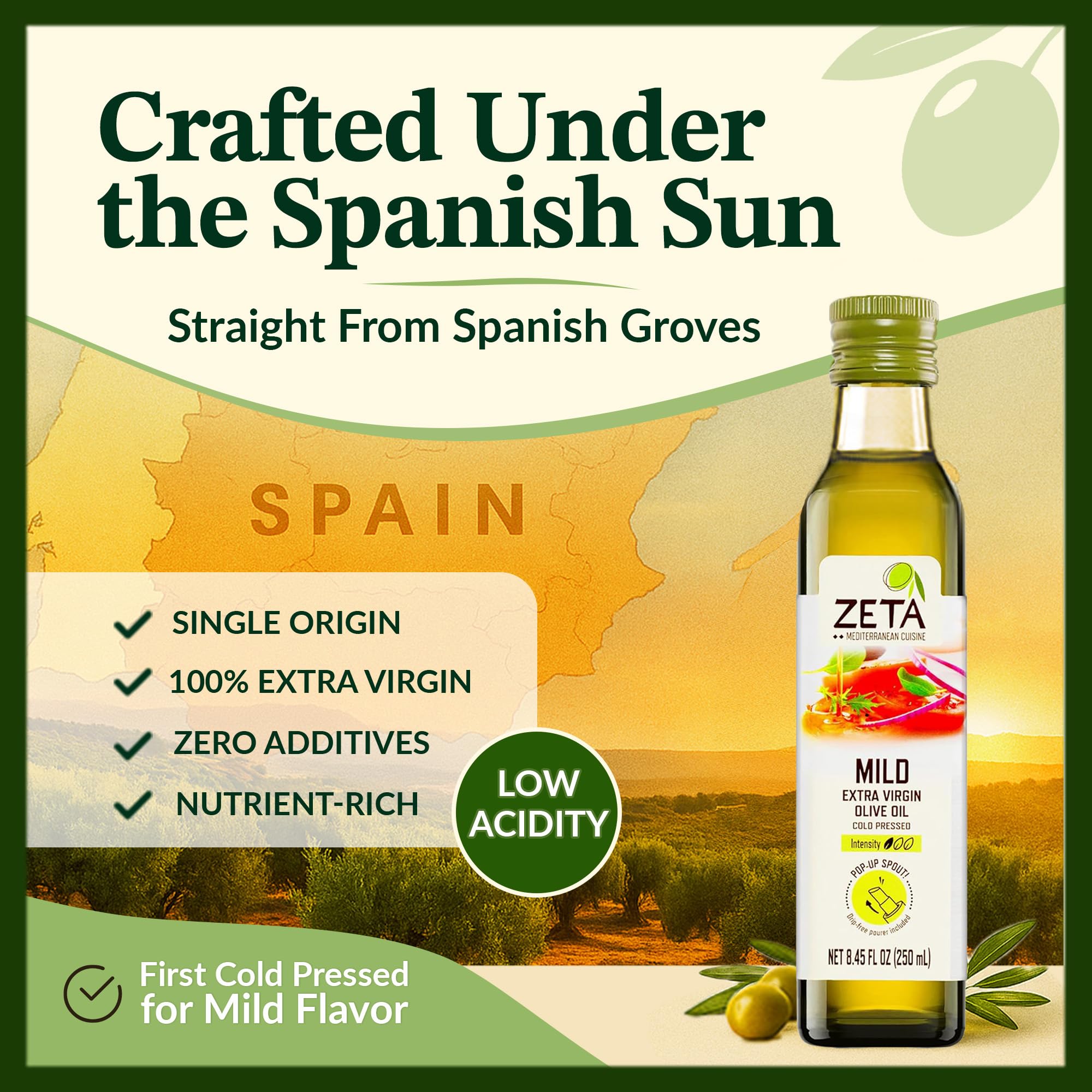zijaオイル ×3本セット Amazon.com : Zeta Extra Virgin Olive Oil, 8.5 fl oz (3 Pack