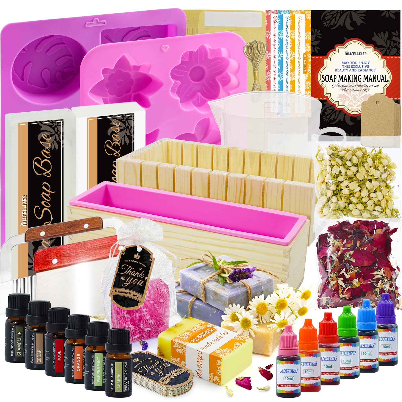 MuseLuxe Kit de fabricación de jabón para manualidades