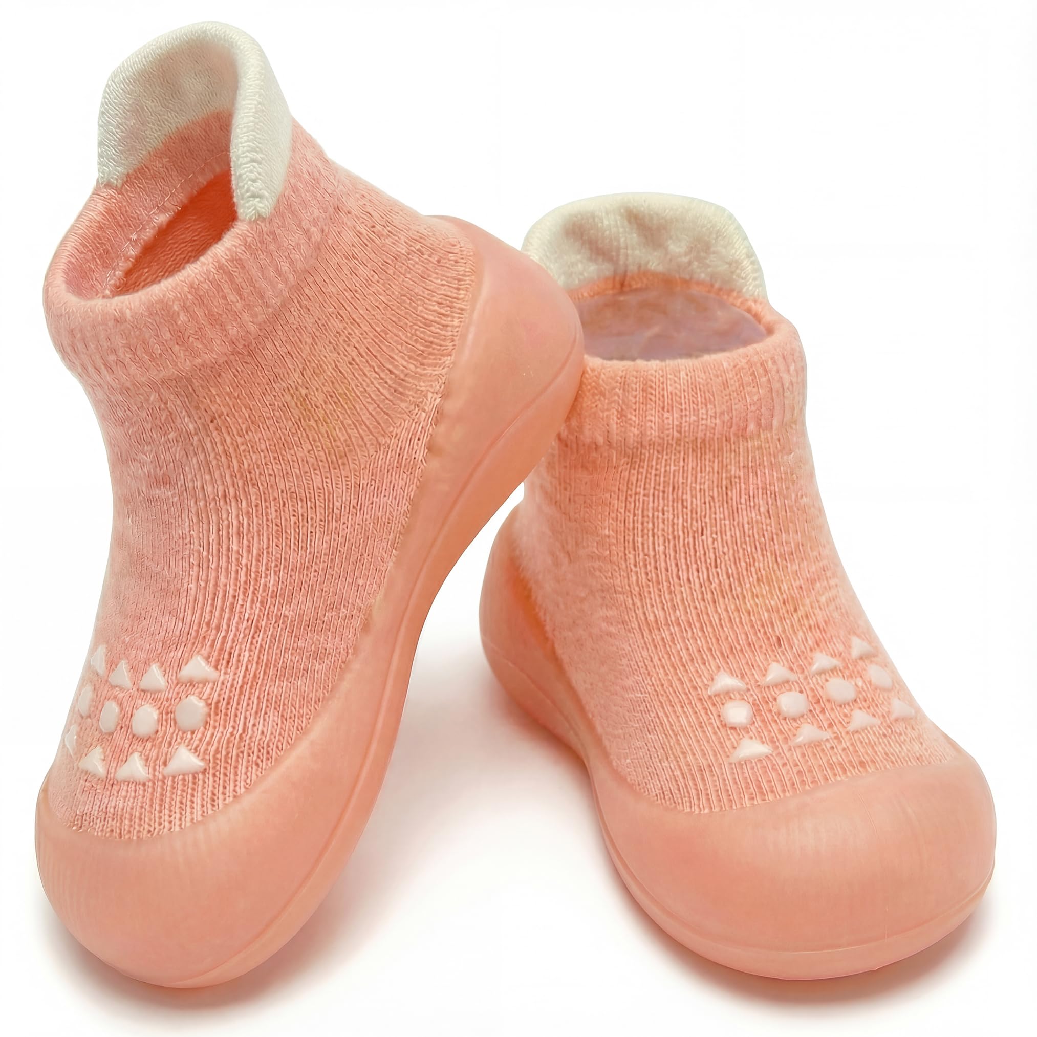 Hstyle Baby Sock Shoes Toddler Walking Shoes Infant Non-Slip Slippers Soft Rubber Sole Sneakers for Baby Boys Girls