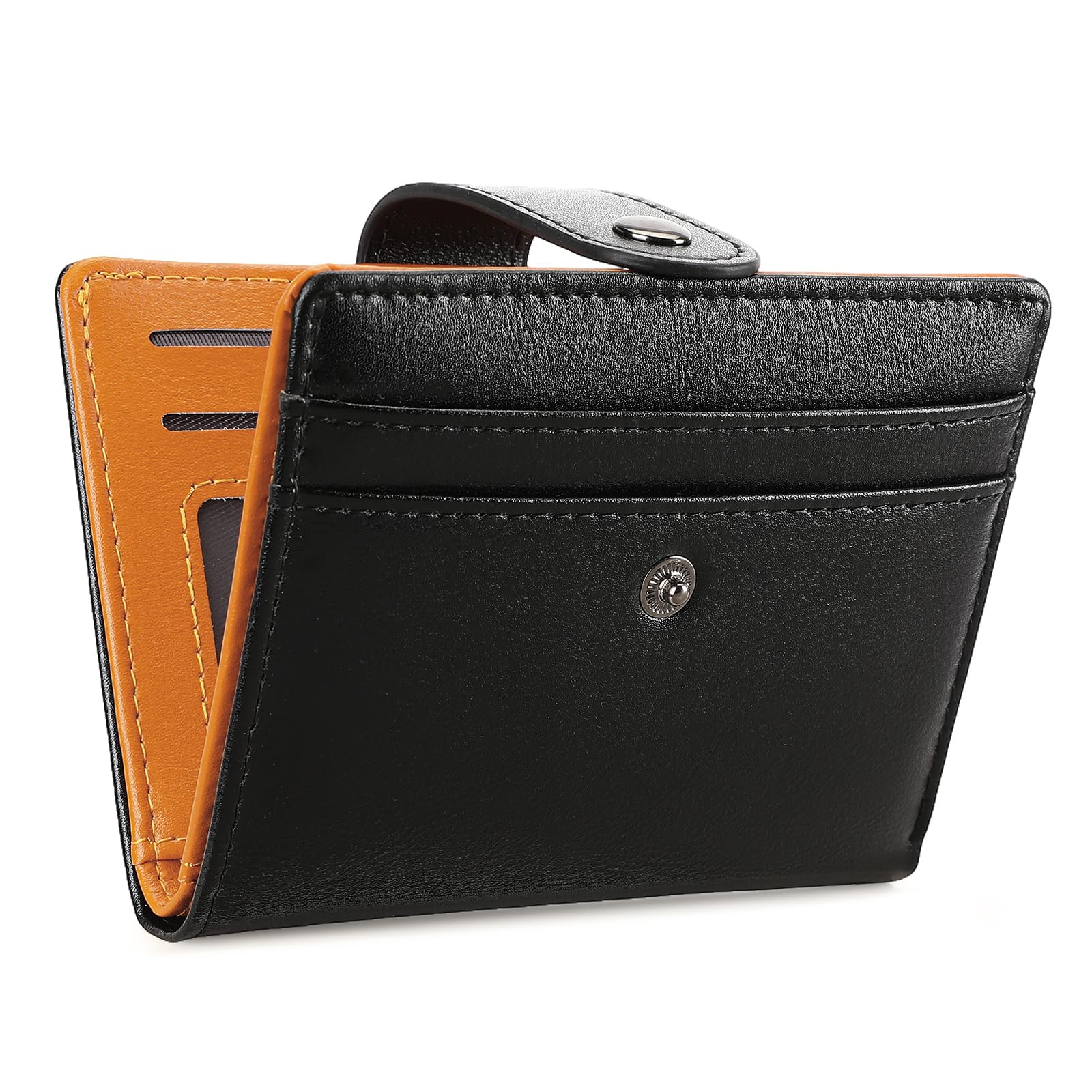 FALAN MULE Wallet for Men Leather RFID Blocking Bifold Credit Card Holder with ID Window