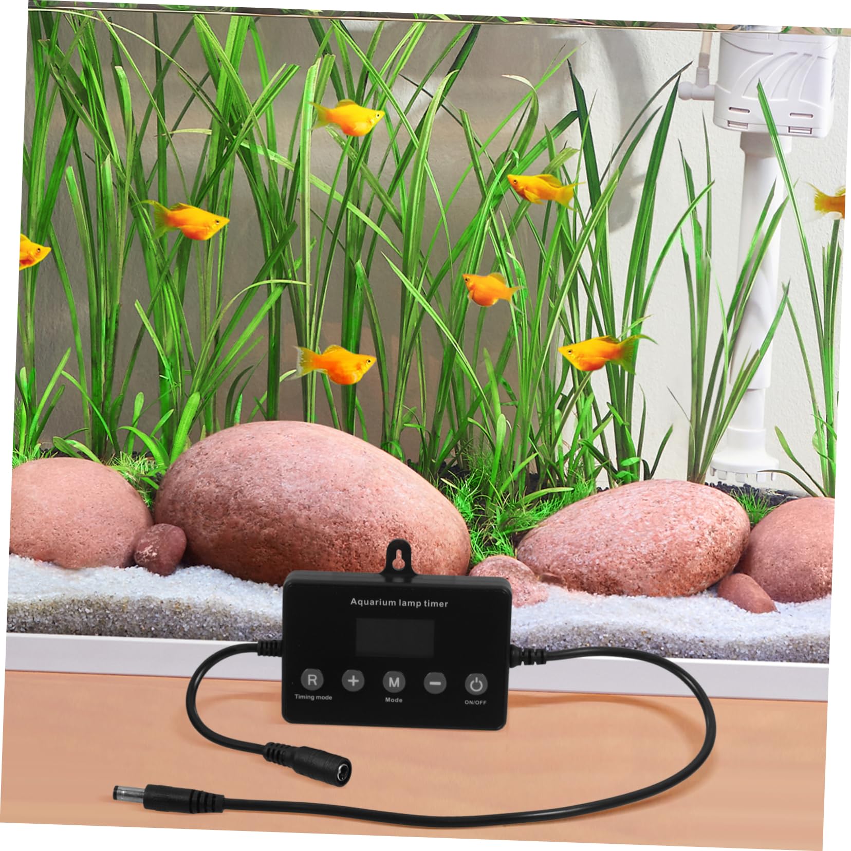 Kisangel 2stücke Led Aquarium Controller Mit Zeitschaltuhr Dimmer Und LCD-anzeige Einsetzbar Für Led Aquarienbeleuchtung Sonnenaufgangs Und Sonnenuntergangsmodus Energiesparend Und