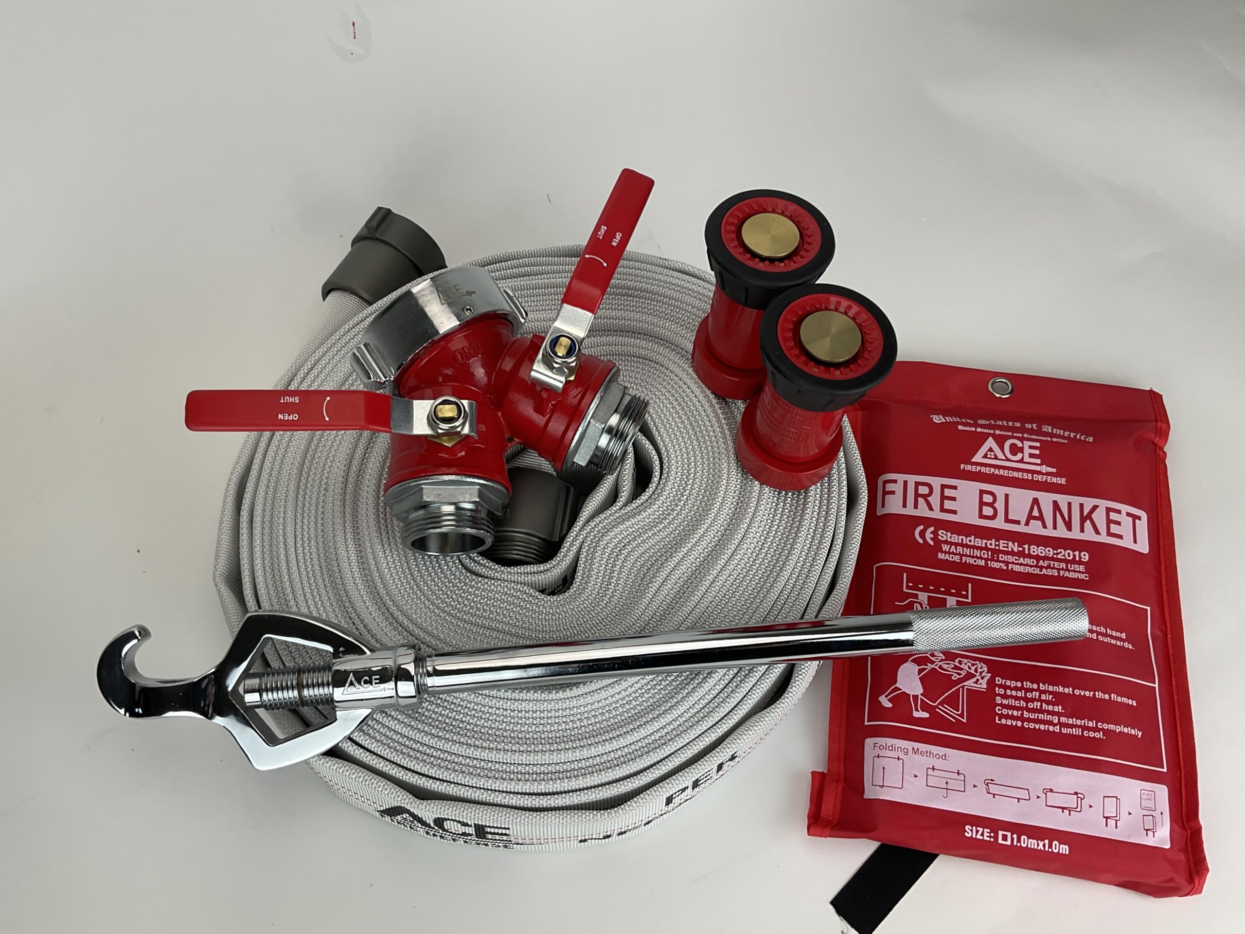 Fire hose harden bundle professional fire fighting tool kit.