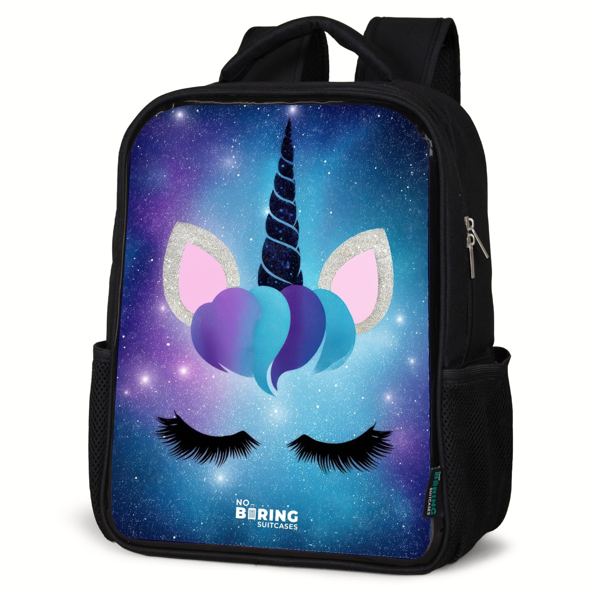 NoBoringSuitcases© Zaino Per Bambini Zaini Scolastici Nero | 8L - Scuola Piccolo Zainetto Da Viaggio In Età Prescolare Backpack Colorato Leggero