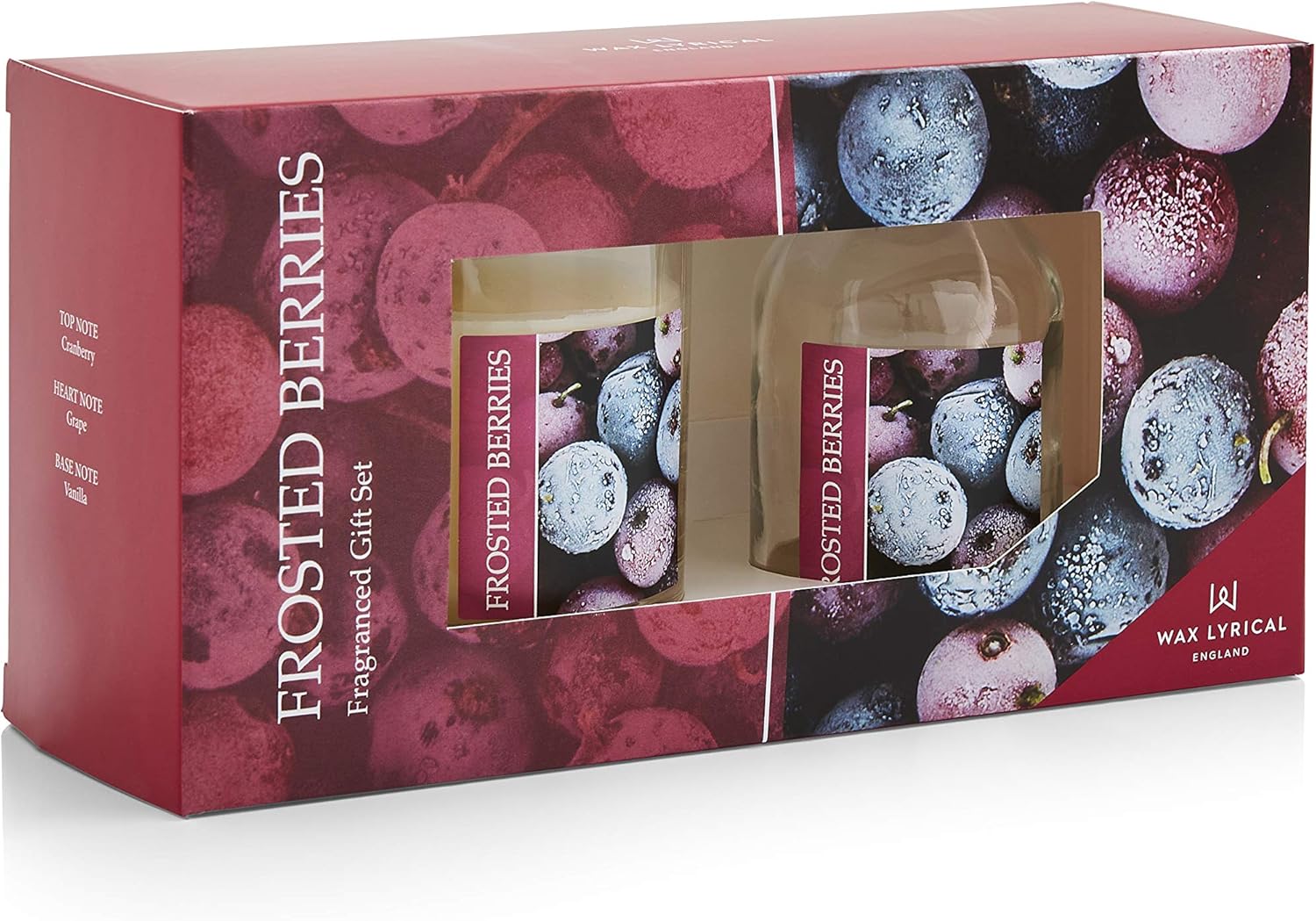 Wax Lyrical Candle and Reed Diffuser Gift Set, Frosted Berries, One