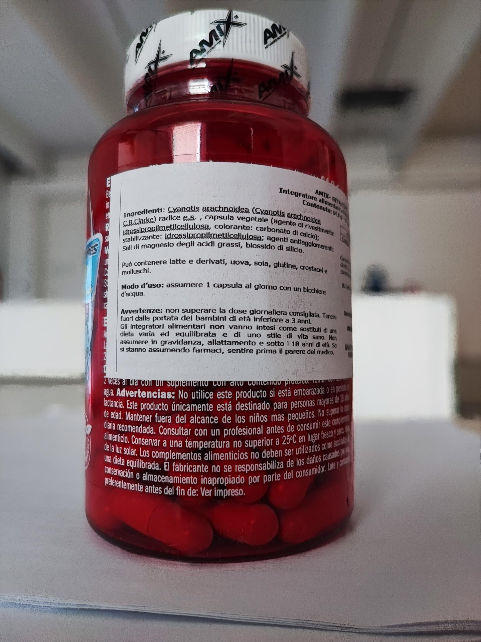 AMIX - Complemento Alimenticio - Beta Ecdyx - 90 Tabletas - Estimula la Testosterona - Elaborado con Cyanotis Arachnoidea - Aumenta la Masa Muscular - Complemento Deportivo