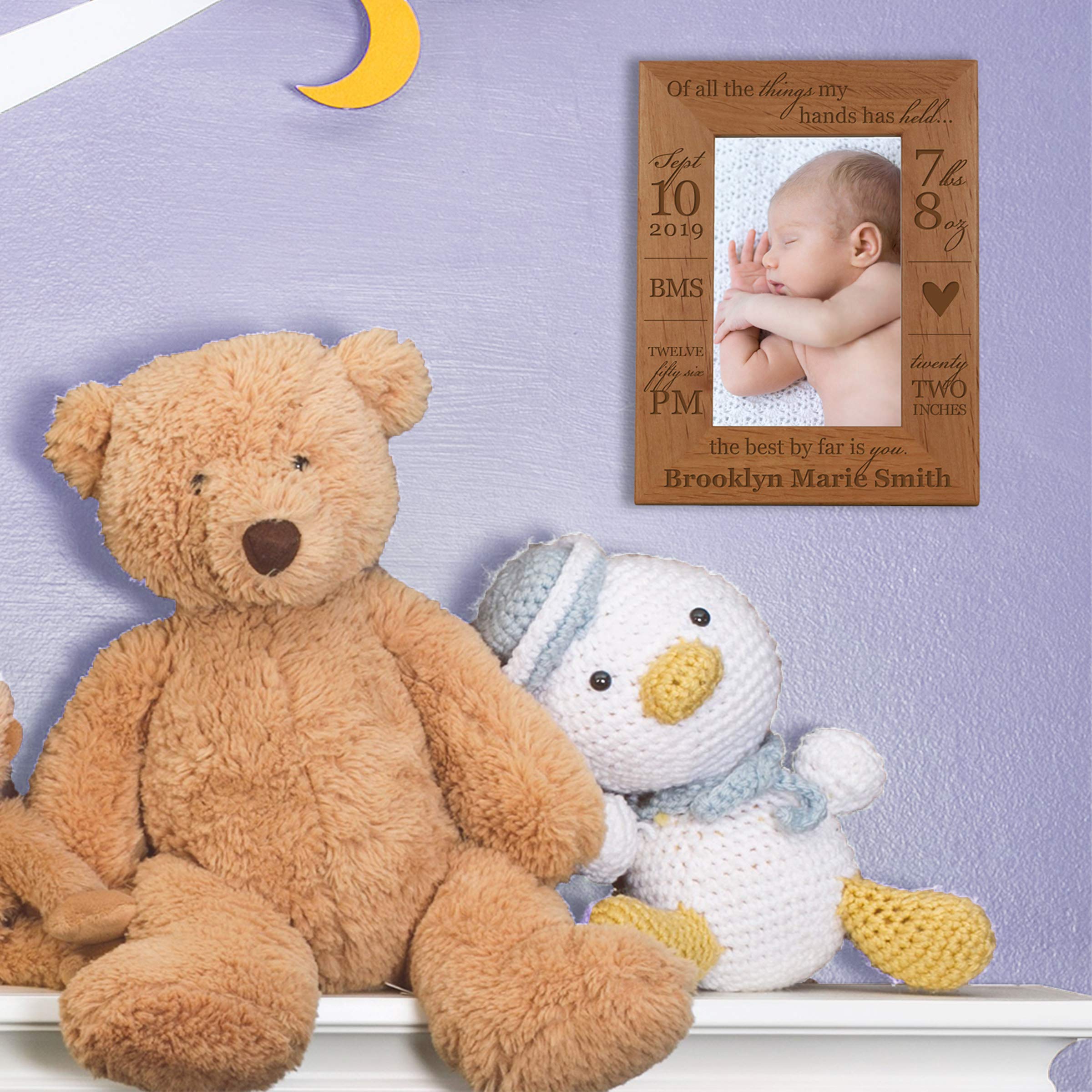 LifeSong Milestones Cornici personalizzate per bambini e bambine, per annuncio di nascita o camera da letto, cornici per neonati da 10,2 x 15,2 cm, misure 16,5 x 21,6 cm (di tutte le cose)