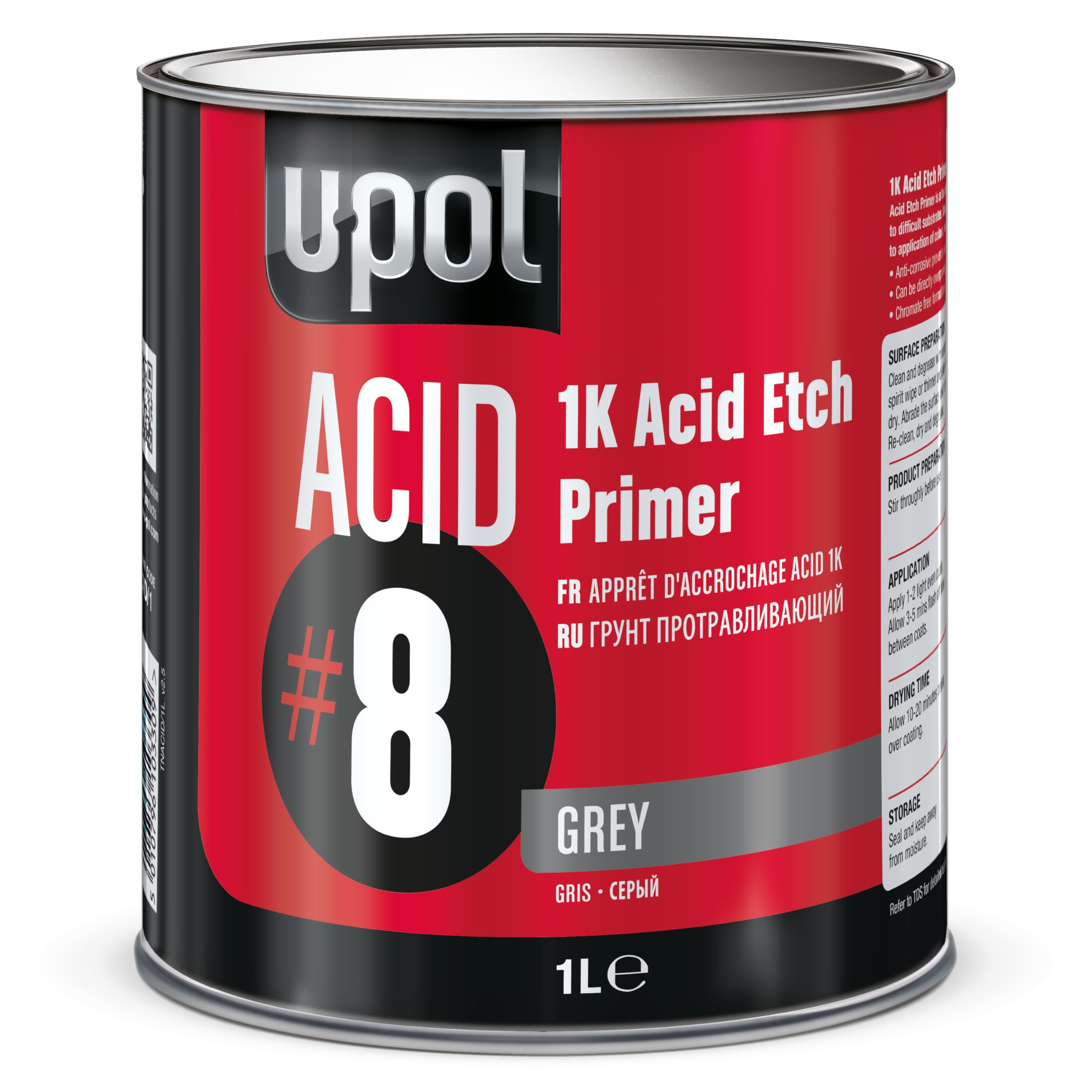 U-POL ACID#8 1K Apprêt acide Gris 1 l