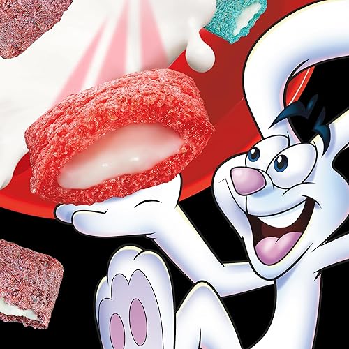 Miniatura 4 de Trix Loaded Cereal, cereal con sabor a fruta con relleno de crema de vainilla con sabor artificial, hecho con grano entero, tamaño familiar, 15.1