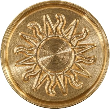 Herbin Herban hb40454 Sealing Stamp, Replacement Stamp Motif, Sun, Diameter 0.9 inches 24 mm, Brass, Made in France
