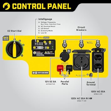 Champion Power Equipment 4500-Watt RV Ready Portable Open Frame Inverter Generator with Quiet Technology CO Shield