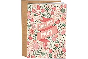 Momma's Day Real Glitter Card - Badass Kiddo to The Ruler of The Universe