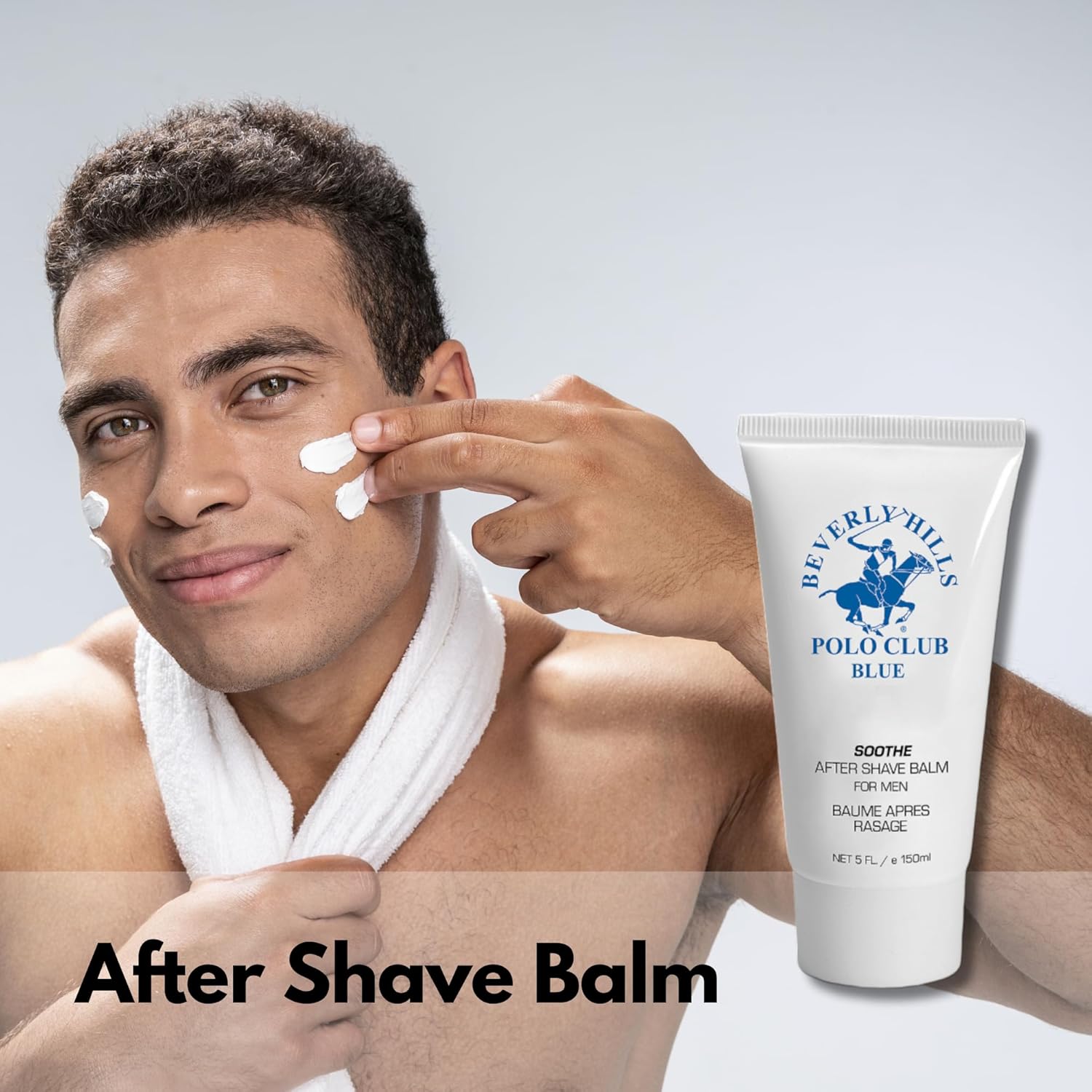 BHPC Blue by Beverly Hills Polo Club After Shave Balm for Men - Soothing Post-Shave Care with Distinctive "Blue" Scent - 5 Fl Oz - Image 4