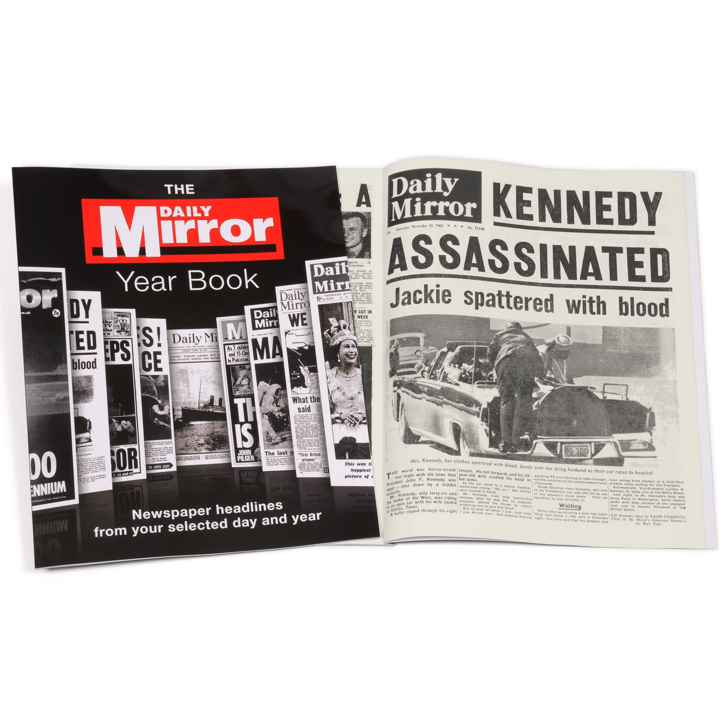 Signature gifts - Personalised Birthday or Key Event Newspaper Gift - FULL Newspaper Reproduction From Your Special Day - Added Yearly Highlights - Softback Edition