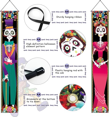Miniatura 4 de Decoraciones de Halloween al aire libre, decoraciones de Hocus Pocus, pancarta de decoración de dulce y hocus pocus, pancarta de Halloween para