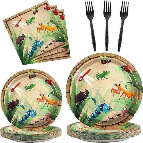 Miniatura 50 de 100 piezas de platos y servilletas de fiesta de cumpleaños de construcción, suministros de decoración de fiesta de cumpleaños con camión volquete