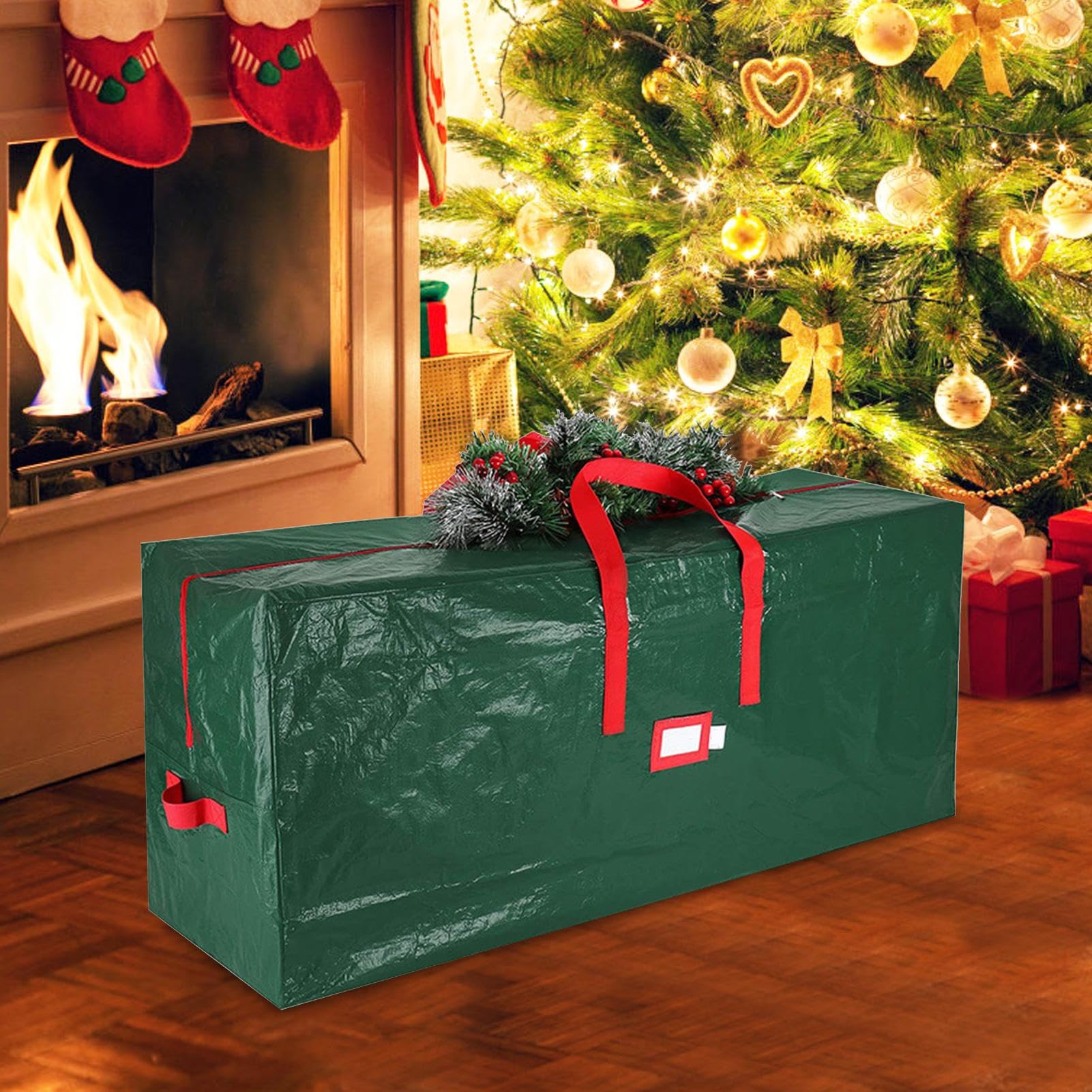 【美品】クリスマスツリー＆収納バック　240cm 山崎実業 クリスマスツリー収納バッグ タワー ライト グレー ブラック