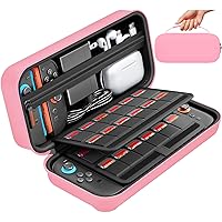 Vista 26 de daydayup Switch Carrying Case Compatible with Nintendo Switch/Switch OLED, with 20 Games Cartridges Protective Hard Shell Travel Carrying Case Pouch