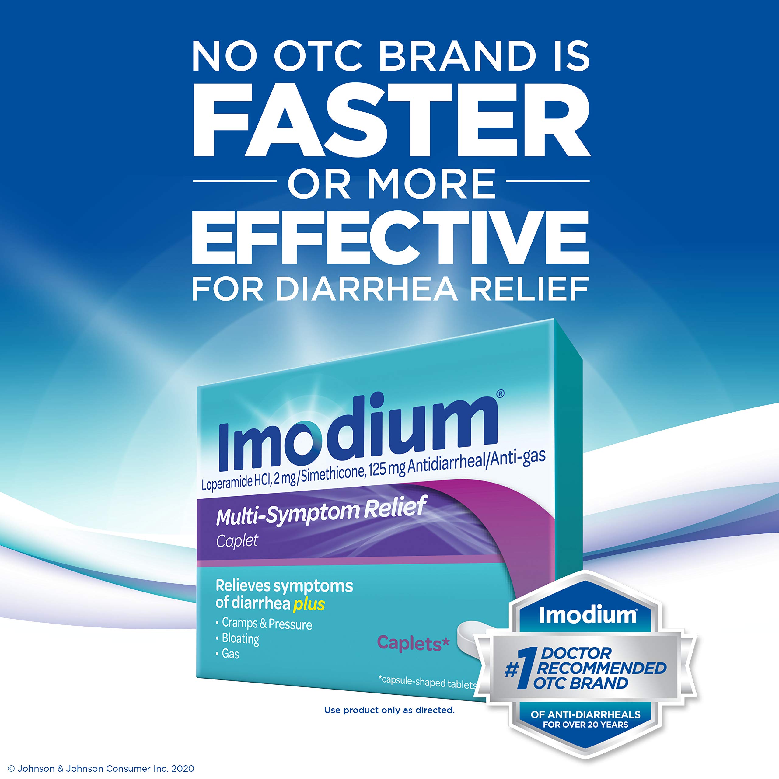 Buy Imodium MultiSymptom Caplets for Diarrhea Relief with Gas