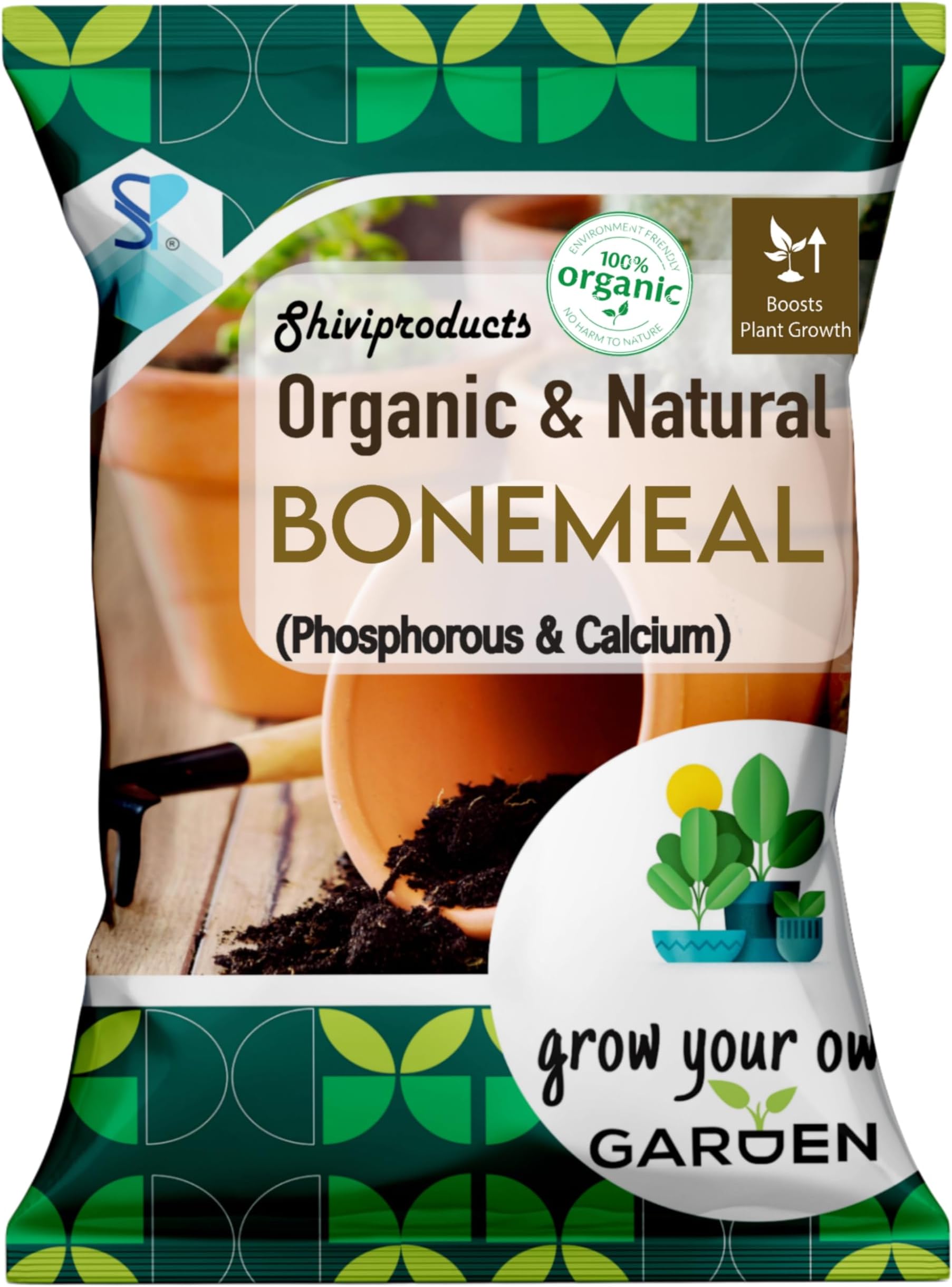 organic Bone Meal fertilizer for plants home gardening (450gm) as Natural NPK 3-15-0 | Essential organic phosphorous supplement