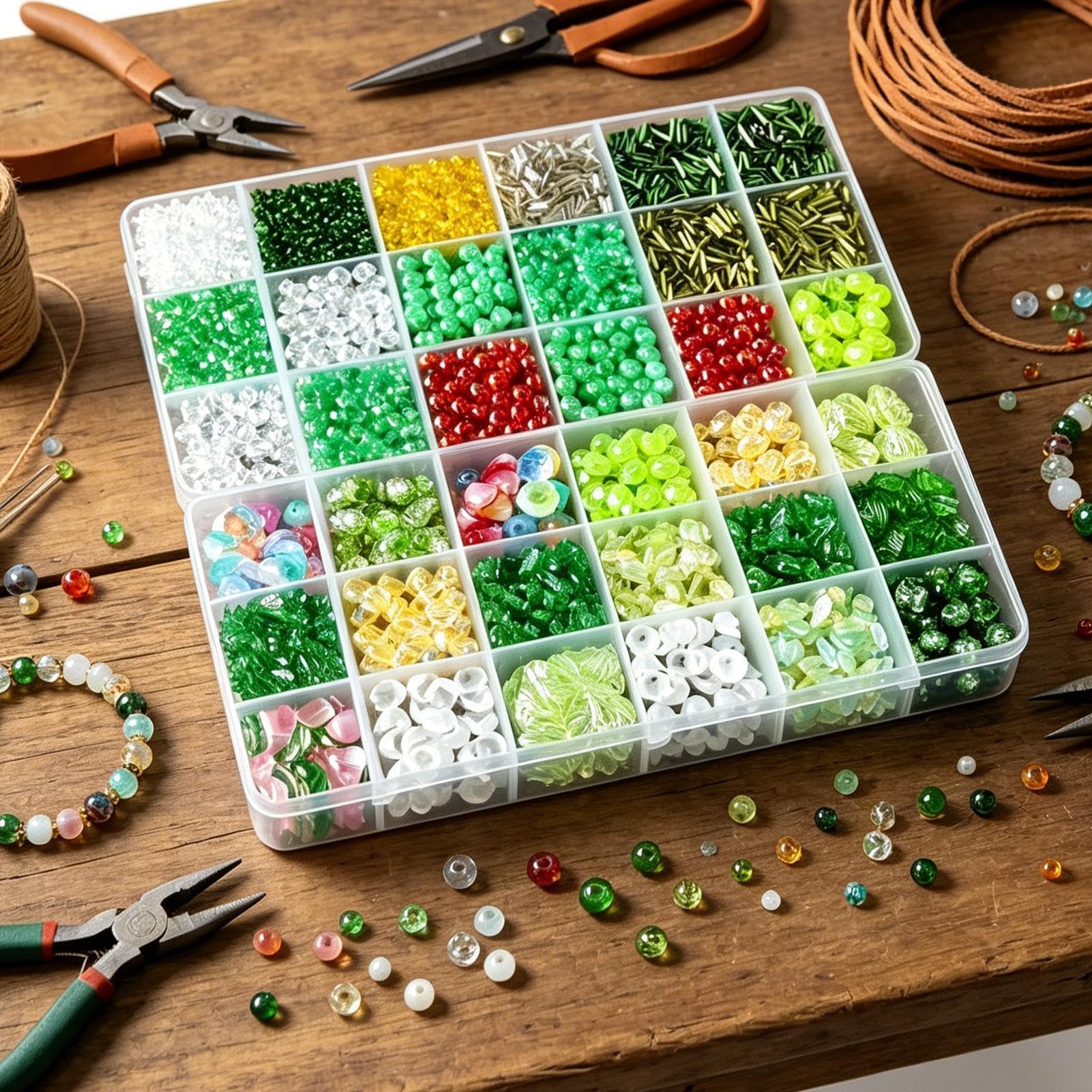 Kit De Cuentas Plantas Kits Manualidades Con Abalorios Para Macetas | Set Planta Con Cuentas Vidrio Verde Para Adultos Aficionados Entusiastas Manualidades Bisutería Hogar Oficina