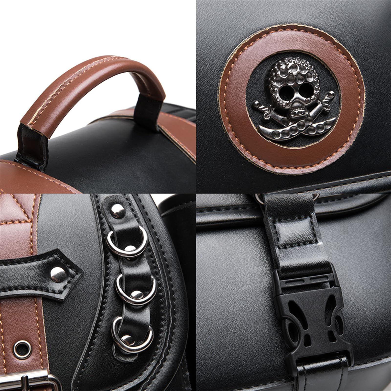 Allgemeine Satteltaschen PU Leder wasserdichte Seitentasche Pendler Motorradtaschen Einfach Zu Verwenden Für Fahrräder PU Leder Satteltaschen