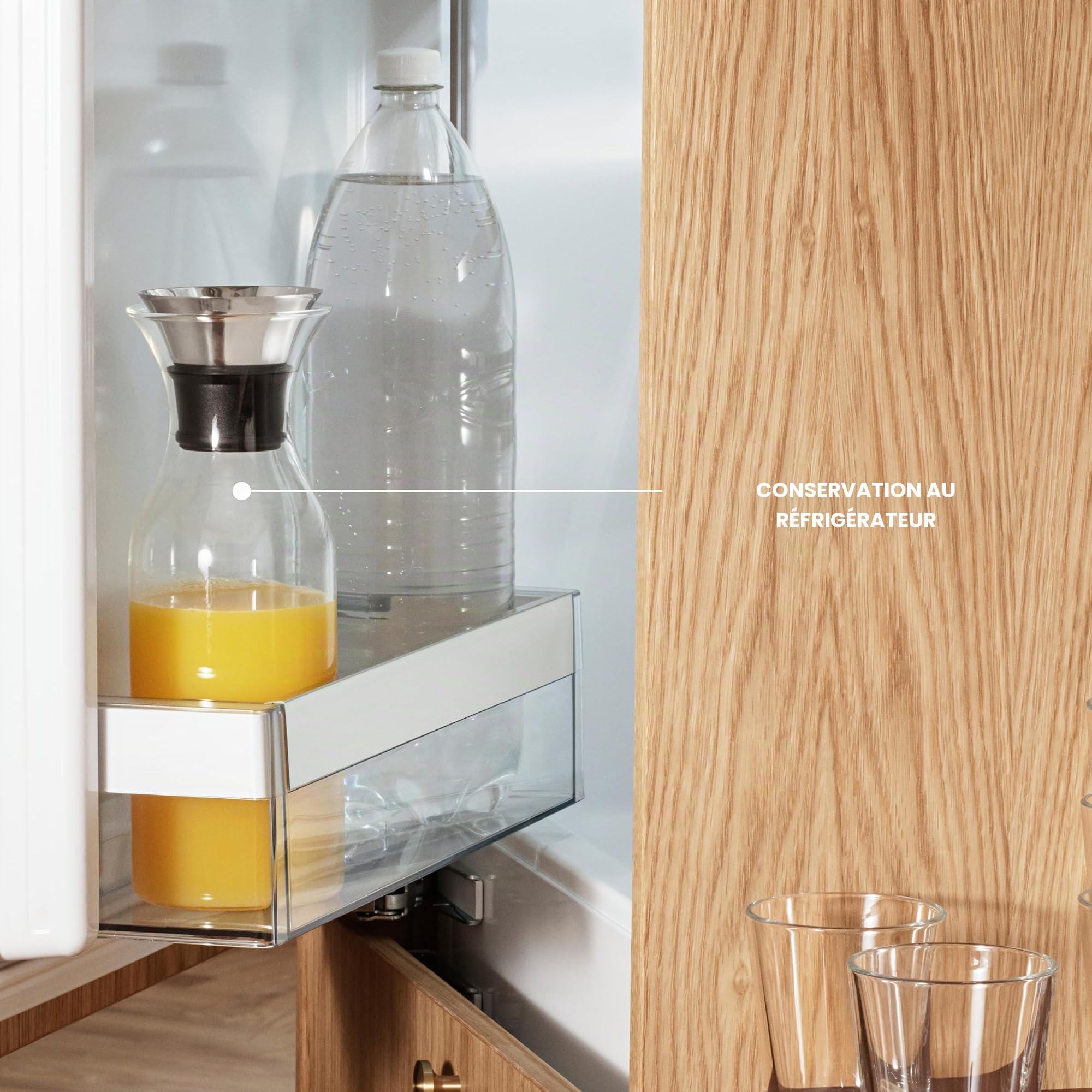 Eva Solo Carafe - 1.0L, Modèle: Sans néoprène, Flip Top couvercle