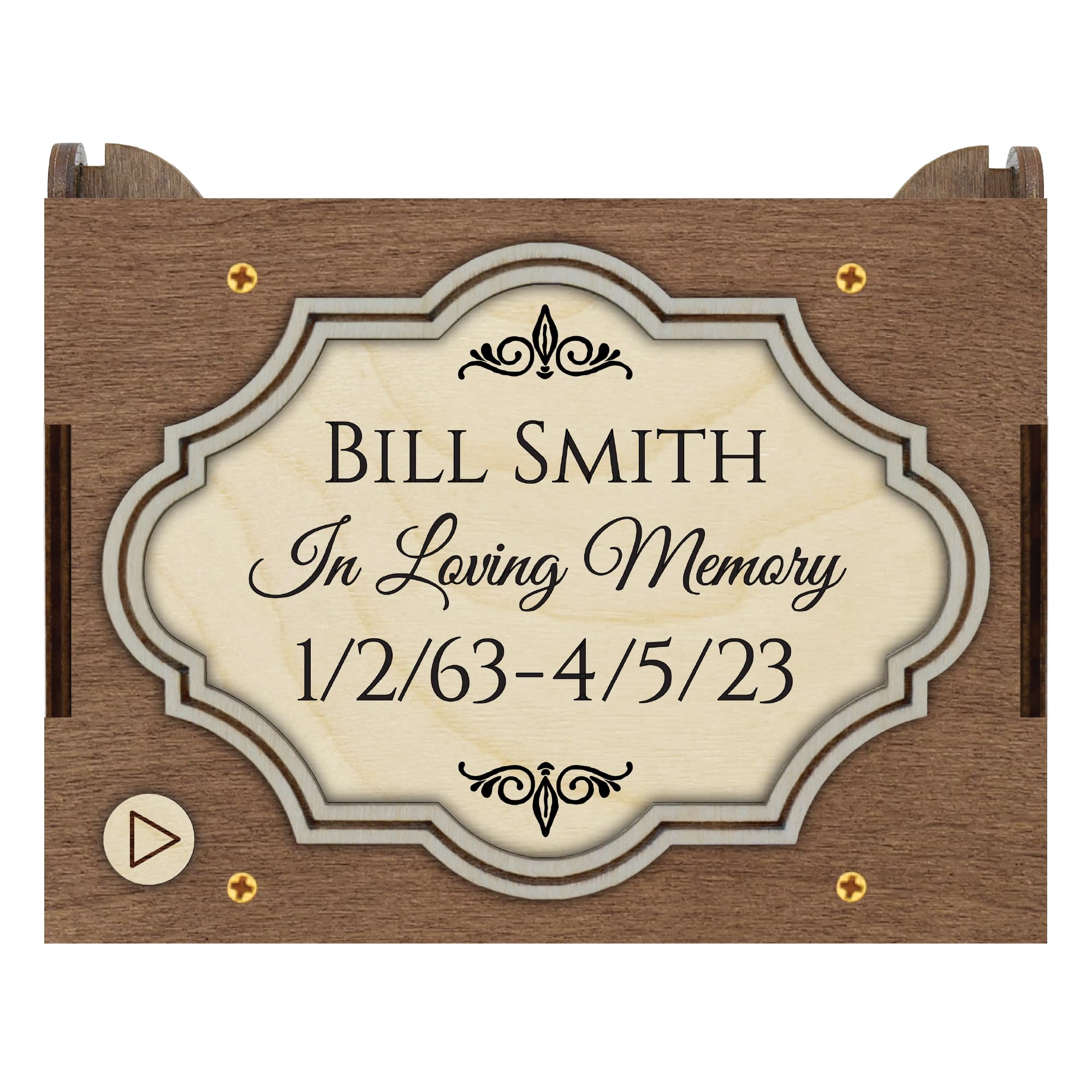 Amazon.com: Davidson Workshop Memorial Custom MP3 Music Box, Voice