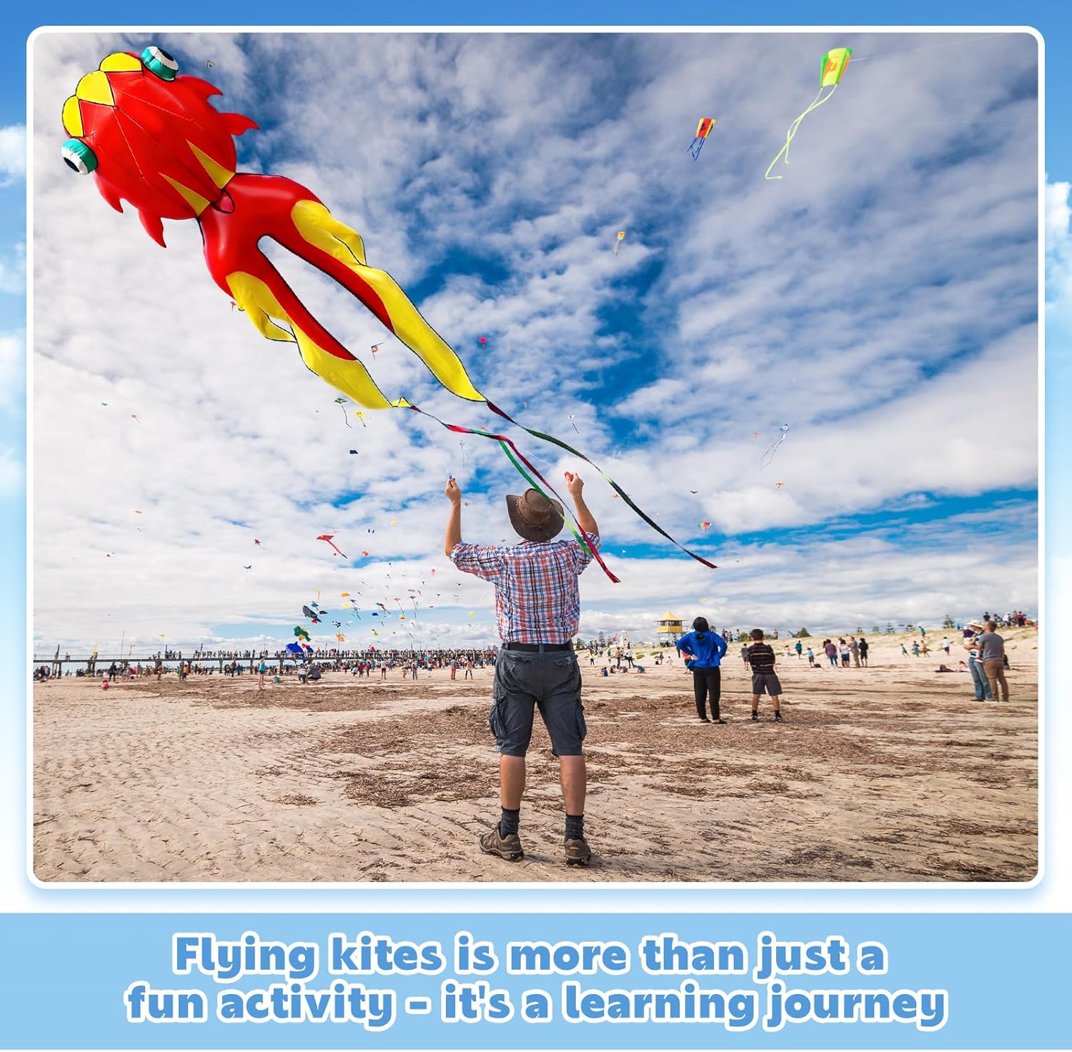 11.5 ft Large Kites for Adults 3D Goldfish Frameless Soft Umbrella Giant Flying Kites with 330 ft Kite String for Beach Park Garden Playground