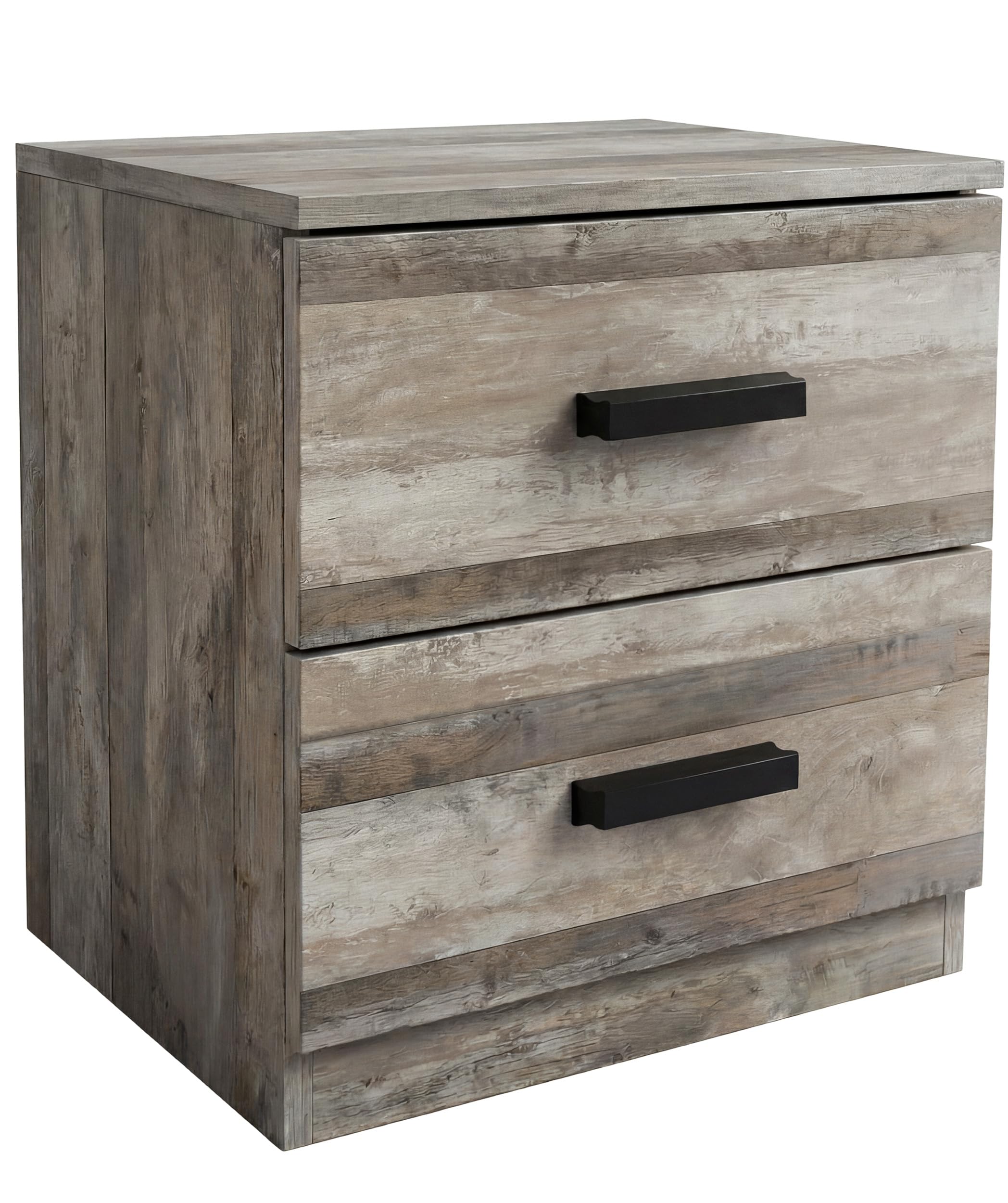 Blisswood Chest of Drawers, 2 Drawer Bedroom Chest of Drawers, Chest of Draws with Smooth Metal Runners Bedside Table Cabinet for Living Room Office Furniture 40Wx 36Dx 45H cm (Ash Grey)