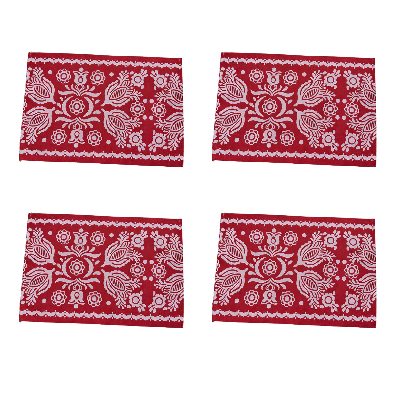 Jazuaiao Florals Placemat European Retro Styles Easy Cleaning Polyester Materials for Home Use Dining Placemat