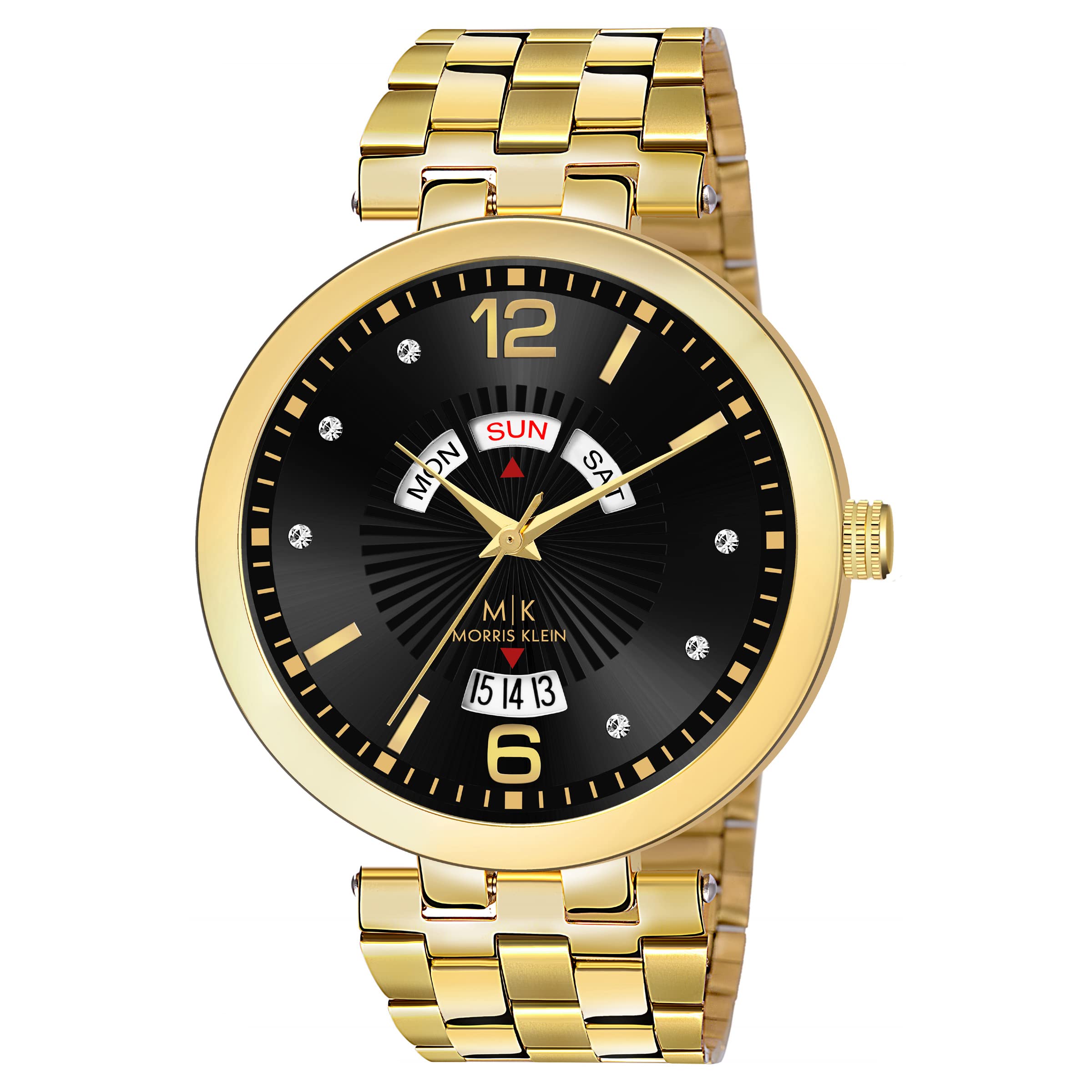 MORRIS KLEIN Original Gold Plated Day & Date Functioning Analogue Dial Men's Watch (MK-1022)