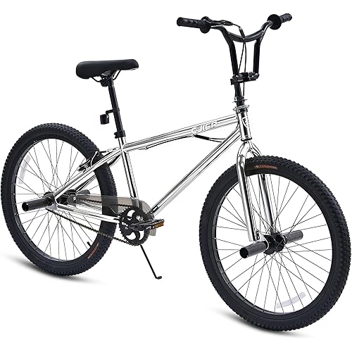 Pipleo BMX Bike, 20 24 inch Kids Bike, Bikes for Kids 6-14, Boys & Girls Bike with 4 Pegs, High-Carbon Steel BMX Frame, 360 Handlebar Rotation