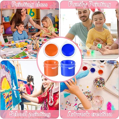 Miniatura 10 de Patelai 100 tiras, 600 macetas, tiras de pintura vacías, macetas, mini recipientes de almacenamiento de plástico transparente, suministros