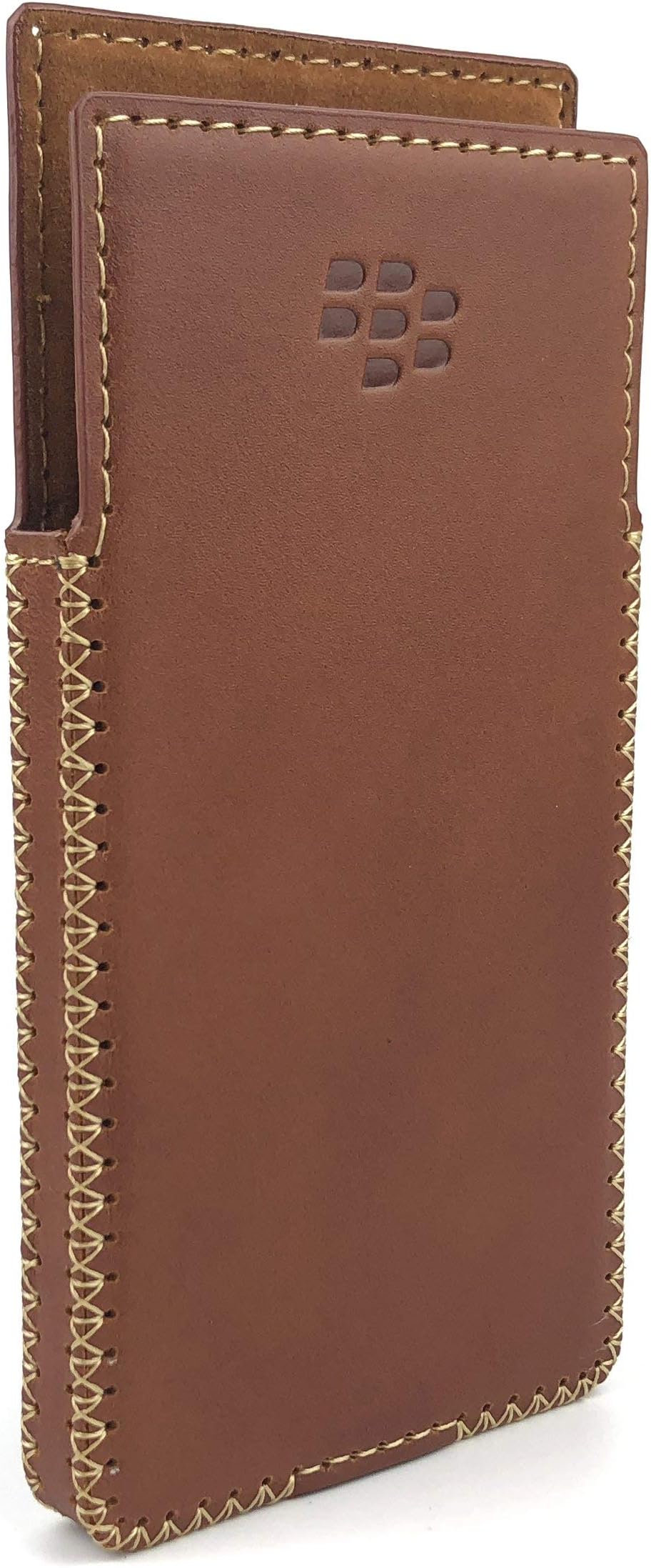 Otis BlackBerry Key2 Handmade Leather Case with Built-in Magnet (Brown)