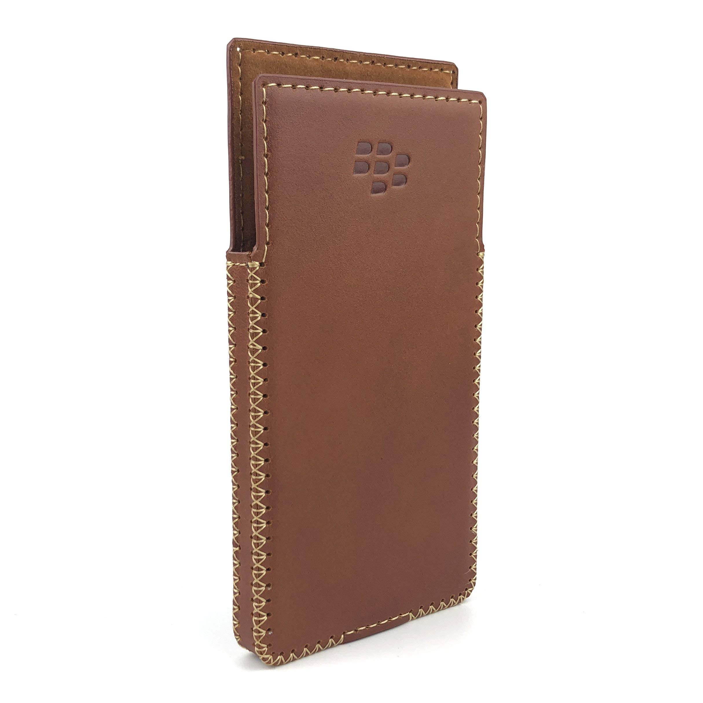 Otis BlackBerry Key2 Handmade Leather Case with Built-in Magnet (Brown)