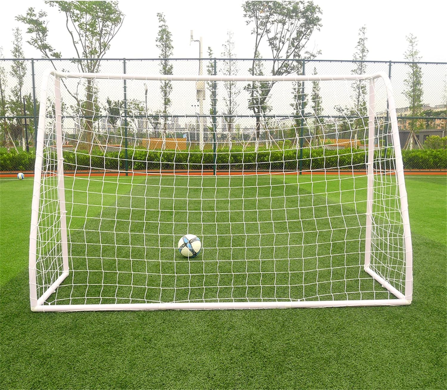 2.45M Professional PVC Tube Plastic Soccer Door White