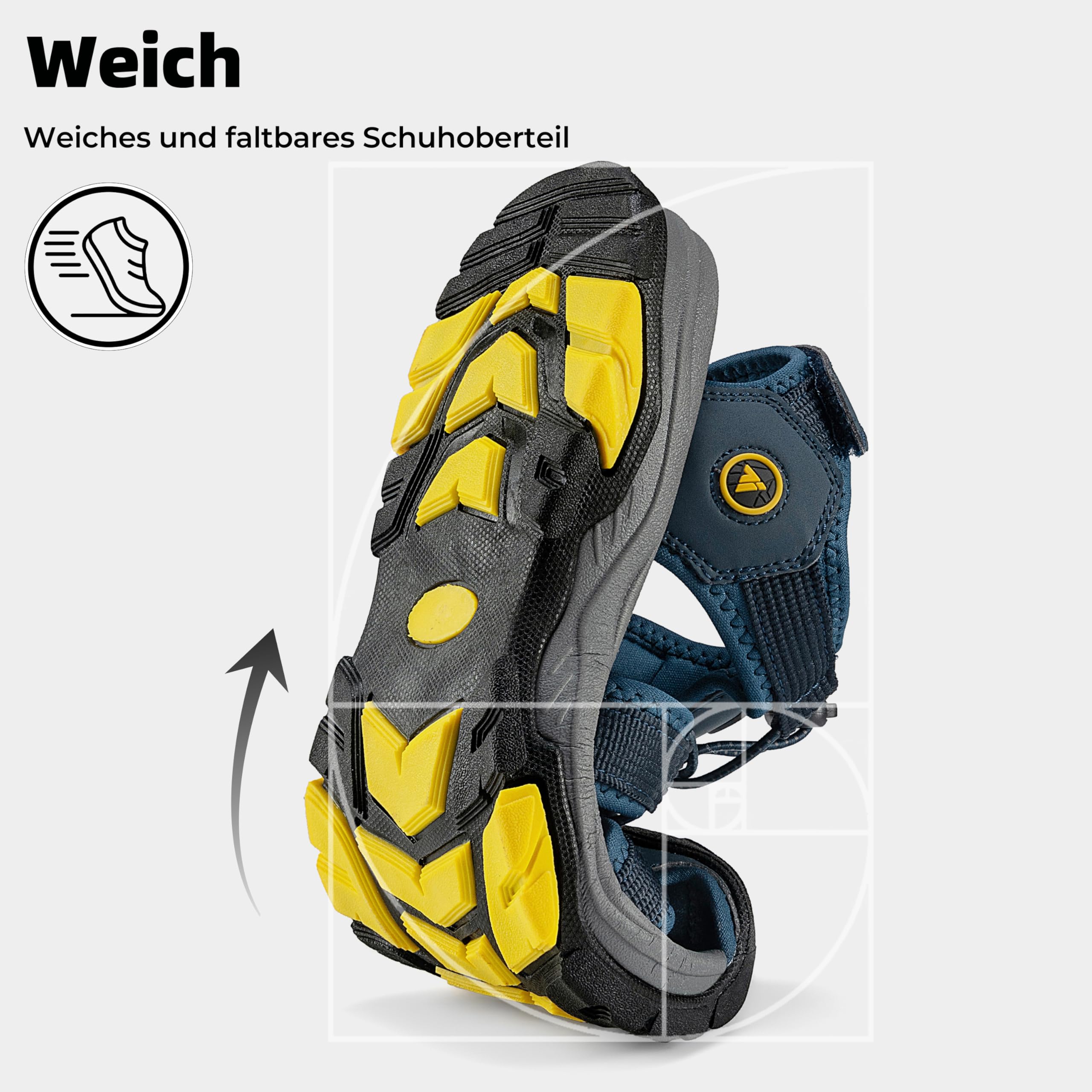 Mishansha Geschlossene Sandalen Herren Atmungsaktive Wandersandalen rutschfeste Outdoor Gr.39-46