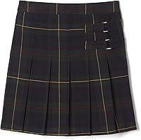 Vista 3 de French Toast Scooter de dos pestañas con pliegues en la cintura ajustable para niñas