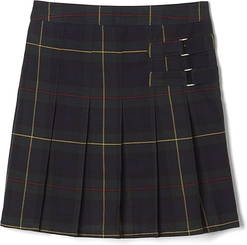 Vista 3 de French Toast Scooter de dos pestañas con pliegues en la cintura ajustable para niñas