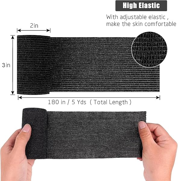 BILGETA Selbstklebender Verband, 8 Rollen x 7,5cm x 4,5m Pflaster Rolle Verbandsmaterial, Elastische Binde Bandage Fixierbinde Haftbandage Selbstklebend - 2