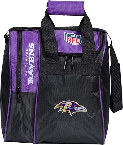 KR Strikeforce Bolsa de bolos individual con licencia oficial de la NFL con compartimento para zapatos