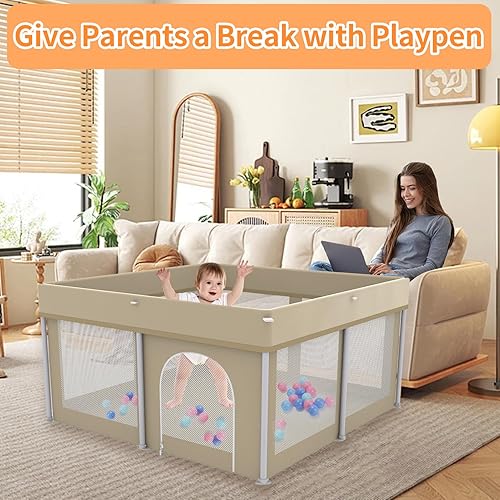 Miniatura 4 de Corralito plegable de 50 x 50, parque infantil plegable ultraportátil, desplegado al instante en tres segundos, corral seguro para bebé con malla