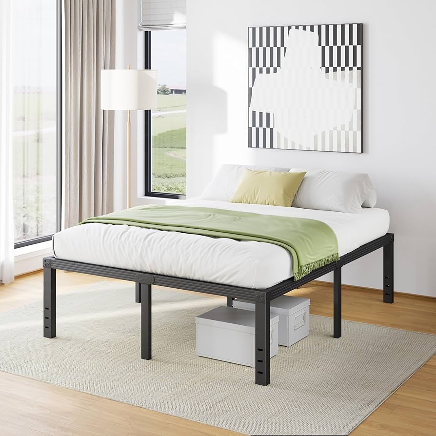 ぶんぶん Amazon.com: Furnitui 18 Inch High Metal Queen Bed Frame