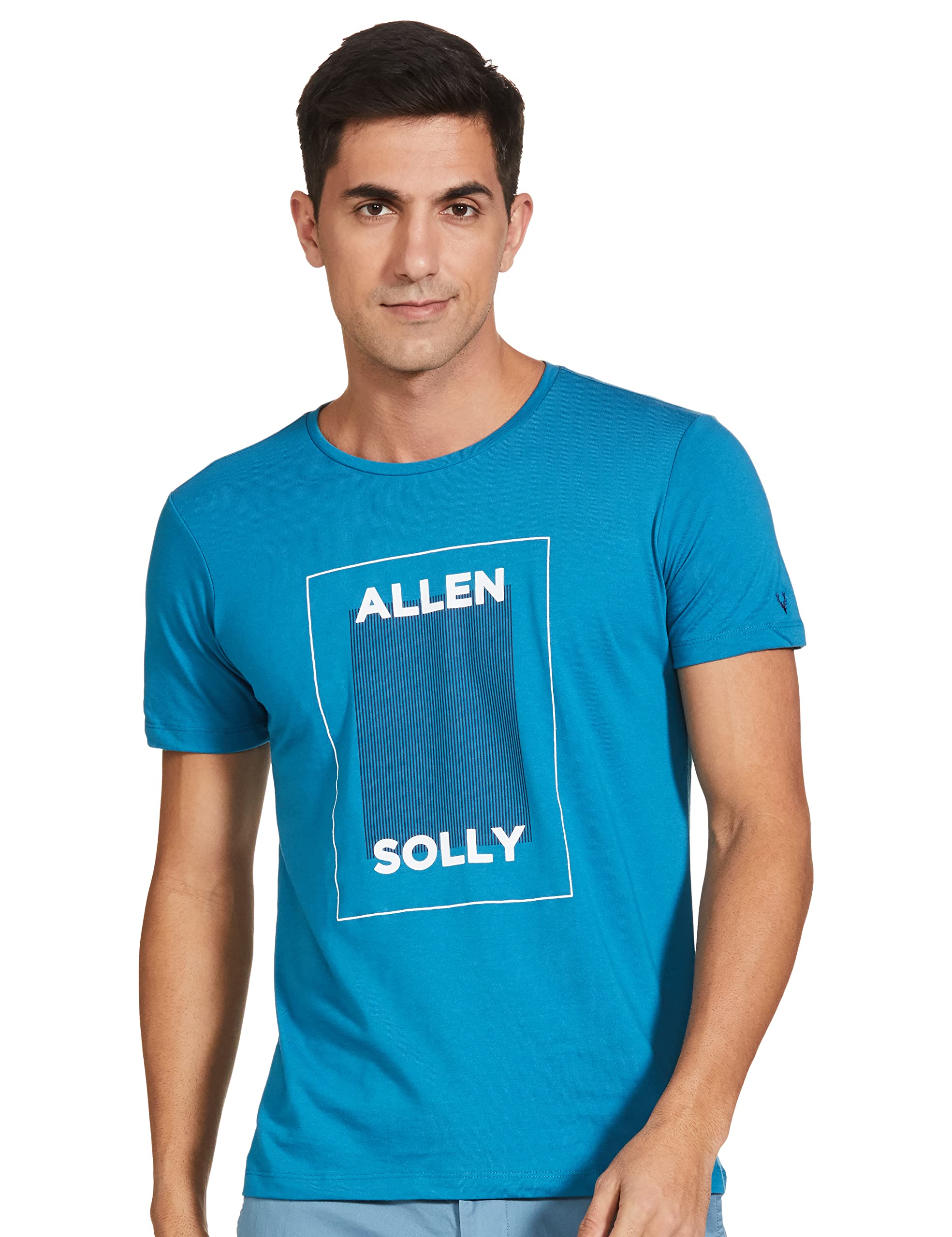 Allen SollyMen's 100% Cotton Regular Fit T-Shirt
