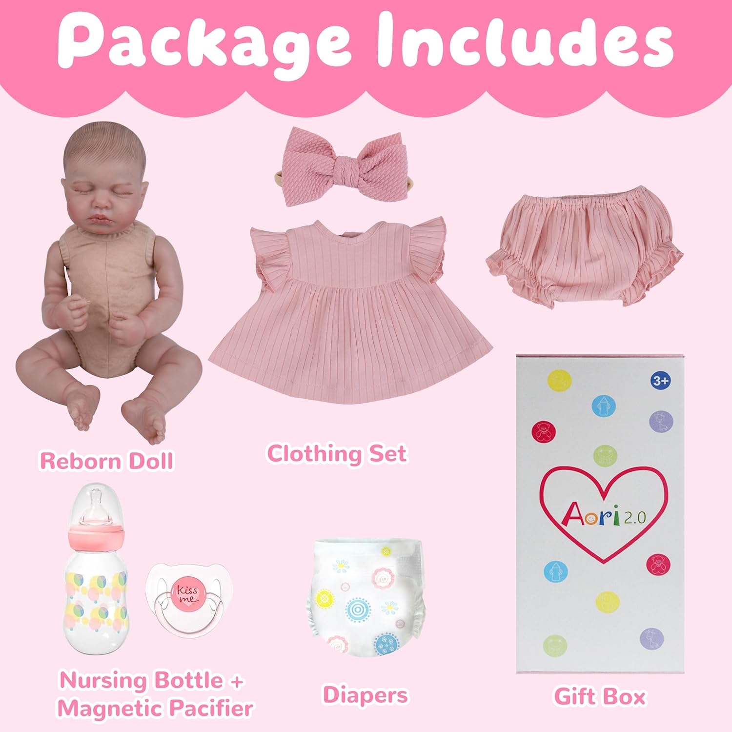 Lifelike Reborn Baby Dolls - 20 inch Sleeping Realistic Newborn Baby Dolls Soft Body Real Life Baby Dolls Girl Gifts for Kids Age 3 +