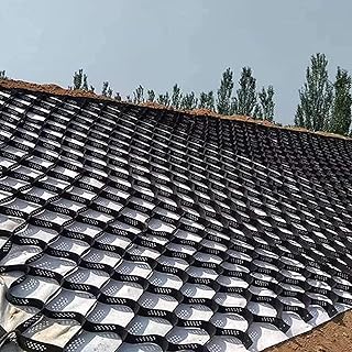 Geo Grid for Retaining Walls, Steep Driveway Grid for Gravel/Muds/Erosion, Stably Soil Floor Foundation Permeable Pavers for Outdoor Shed Patio (Color : W x L, Size : 5x10 m/16.5x33 ft)