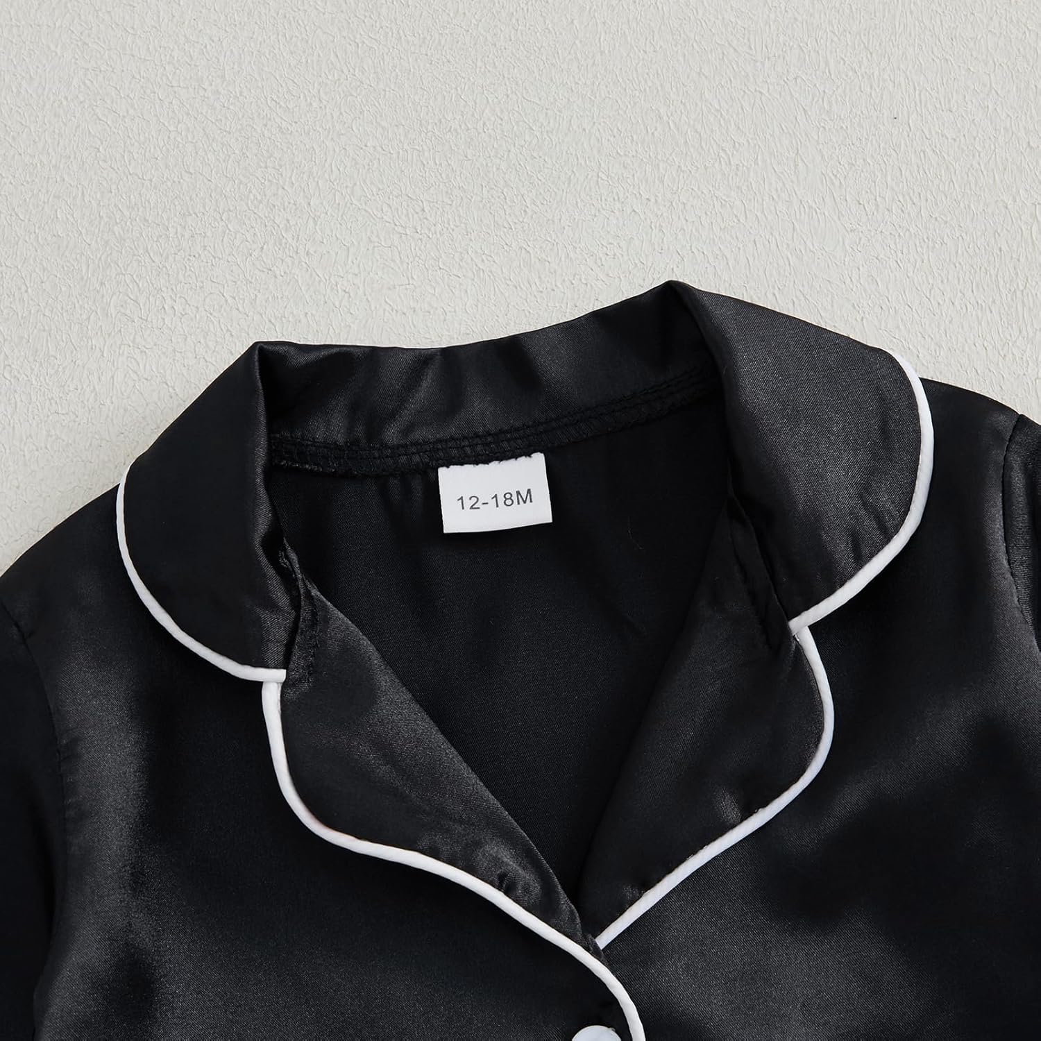 Toddler Baby Girl Satin Pajamas Set Fuzzy Trim Button Down Sleep Shirt Top Pants Bottoms Sleepwear Loungewear Set - Image 5