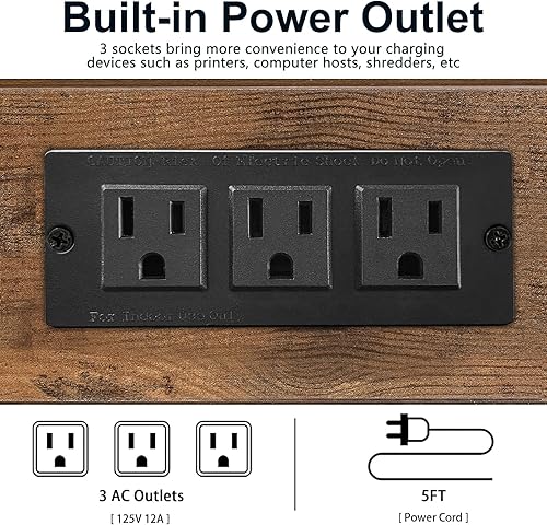 Miniatura 4 de Natwind Carrito de impresora grande de 3 niveles con estante ajustable, soporte móvil de 24 x 20 pulgadas para prensa de calor, impresora 3D,