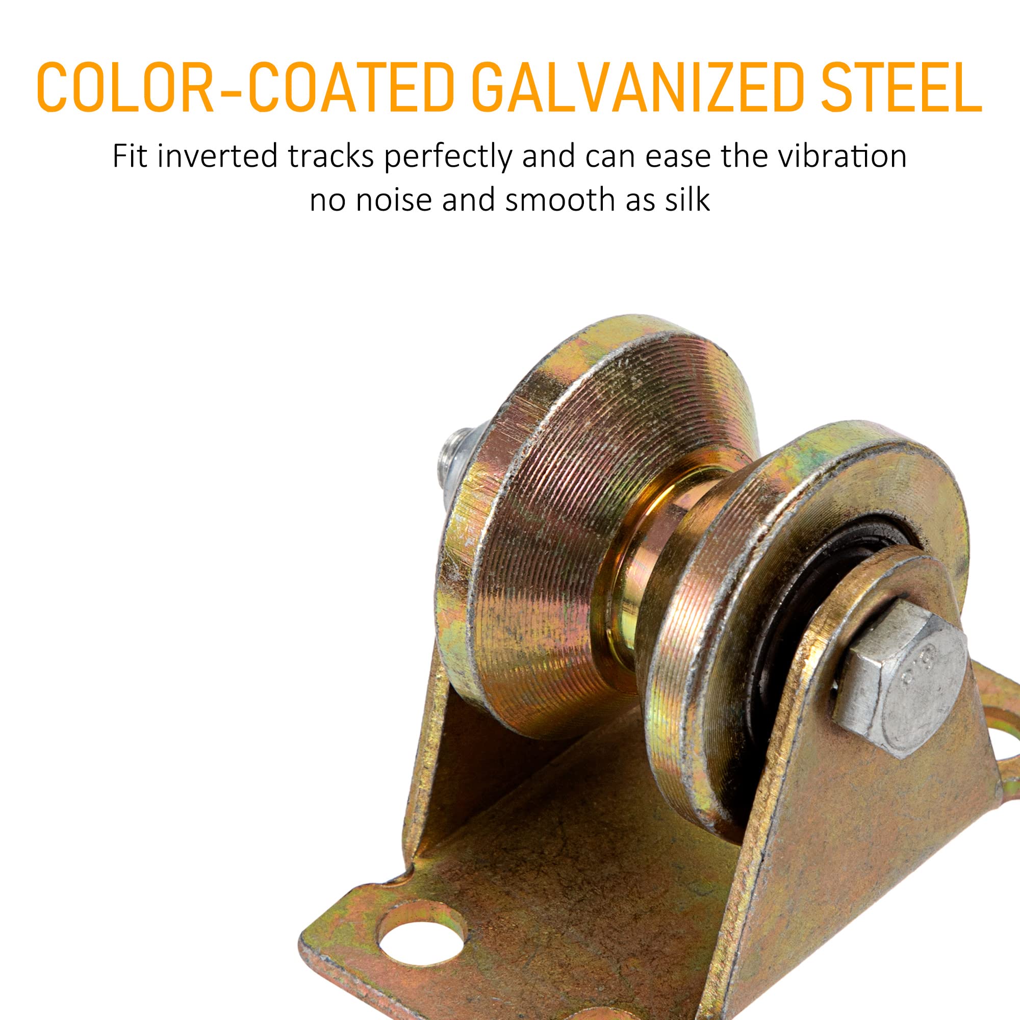 Roue pour portail coulissant 60mm - gorge en V - support à visser - 1