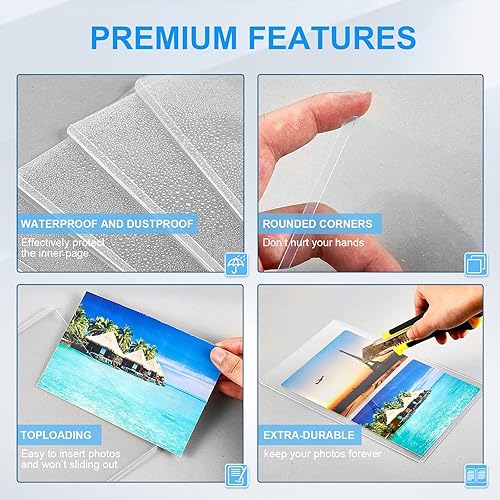 Miniatura 3 de Lincia Fundas de plástico duro de 6 x 9 pulgadas para tarjetas de fotos gigantes, protectores de tarjetas transparentes de PVC para juegos,